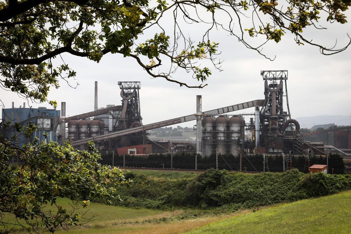 Hornos altos de Arcelor en la fábrica de Veriña
