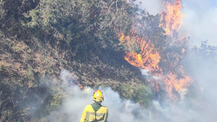 El incendio de La Mortera, en Valdés.