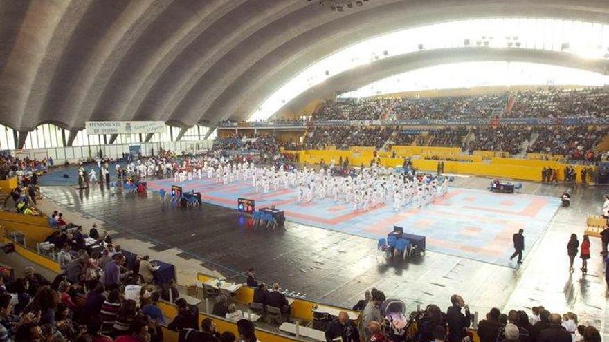 Una vista del Palacio de los Deportes de Oviedo durante la inauguración.