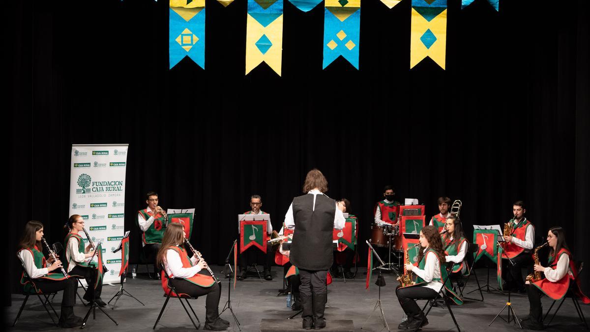 La Banda de Música de Zamora durante el concierto.