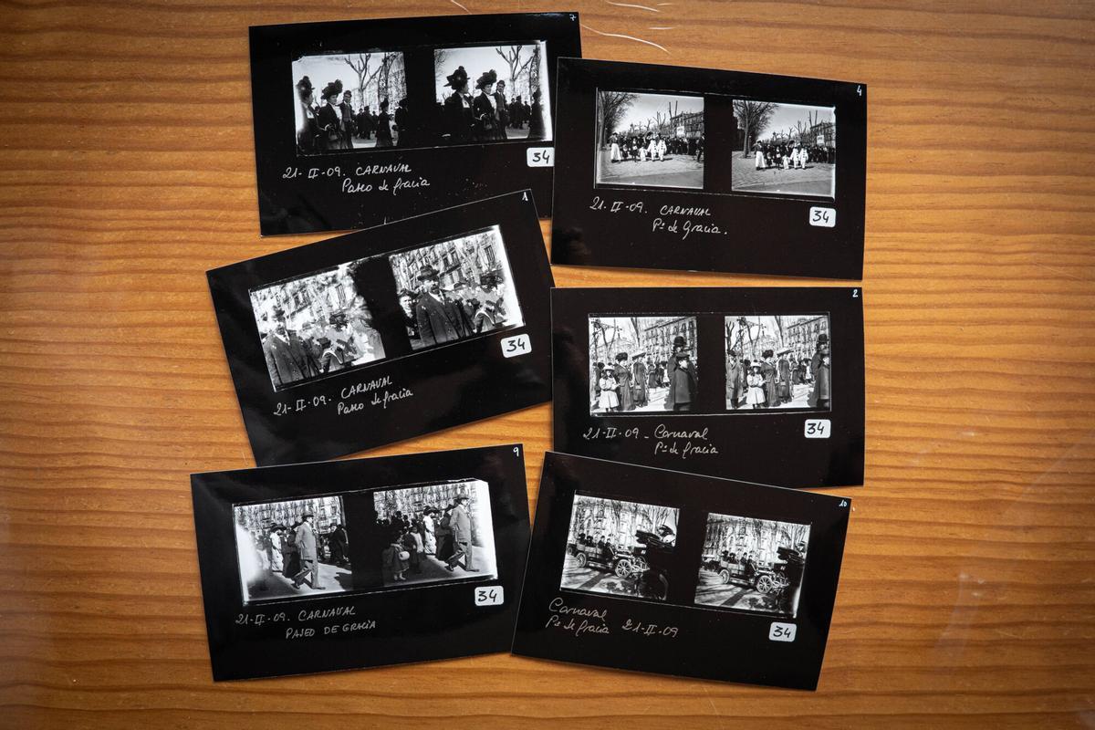 Fotografias de parte del legado de archivos, que Portolés guarda en su casa de Barcelona