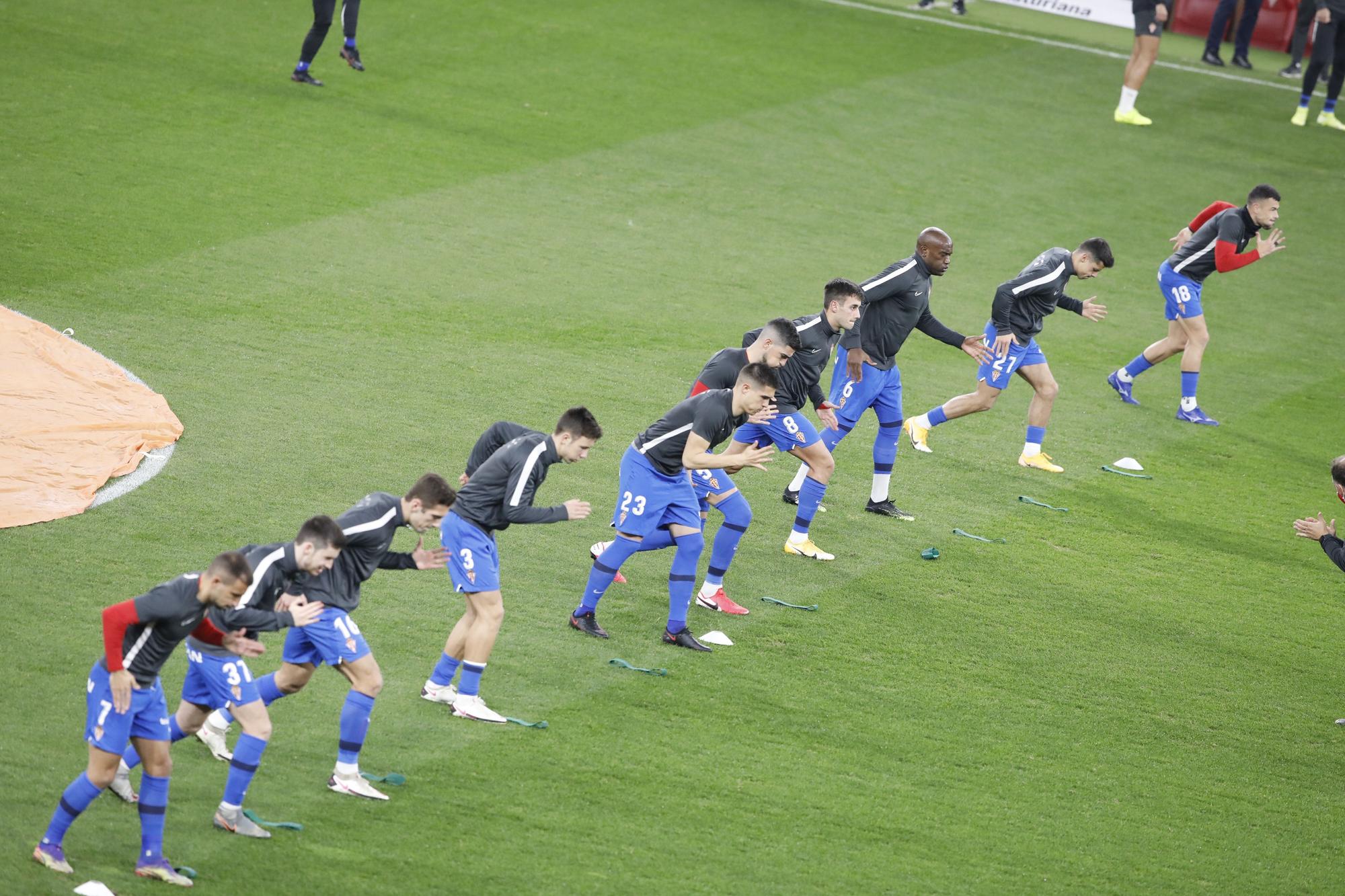 El partido entre el Sporting y el Leganés, en imágenes