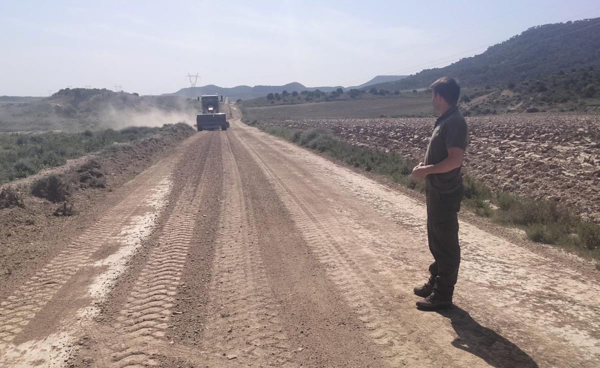 Los trabajos de acondicionamiento se llevan a cabo con la maquinaria de la DPZ.