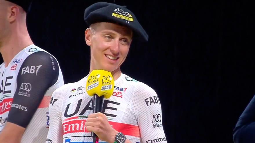 El mejor ciclista del mundo,Tadej Pogacar, sorprende con el euskera: "¡Aúpa Bilbao y Aúpa Athletic!"