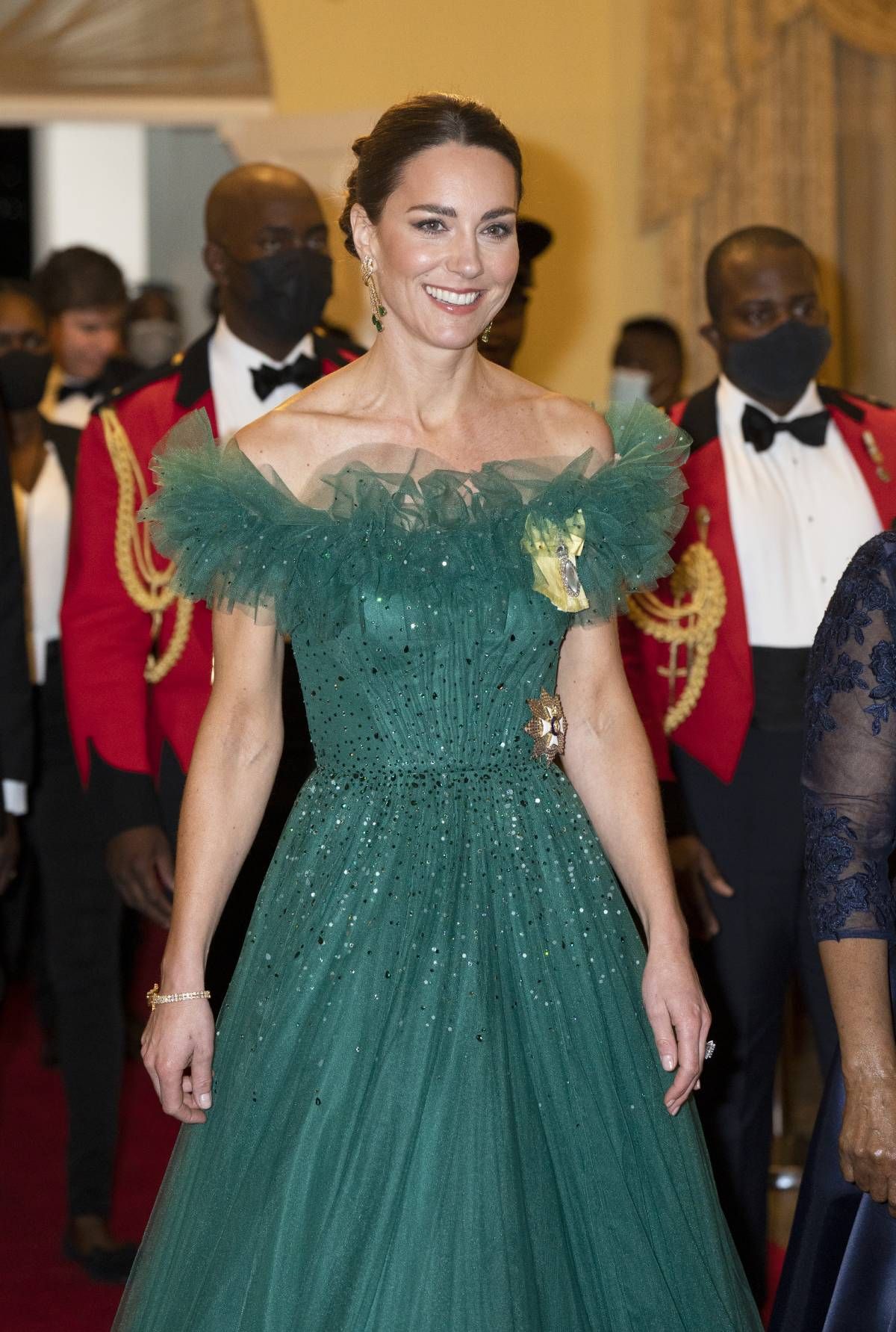 Kate Middleton en la cena de Estado celebrada en su honor y el del Príncipe Guillermo en King's House