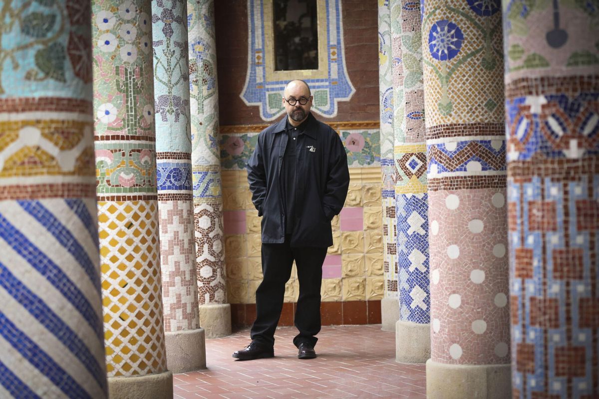 Barcelona (Barcelones) 18/02/2014 Icult Carlos Ruiz Zafon presenta en la sala Lluis Millet del Palau de la Musica la suite de la Sombra del Viento, que interpretara el 5 de abril la Sinfonica del Valles FOTO DANNY CAMINAL. PUBLICADA EPC 19/02/2014 P 62