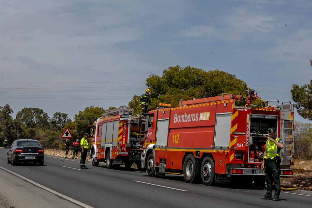 Una imagen del incendio en Santa Pola