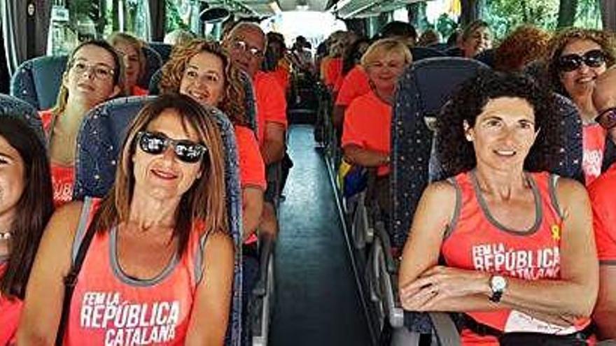Gent del Baix Llobregat arribant a Barcelona amb autobús l&#039;any passat