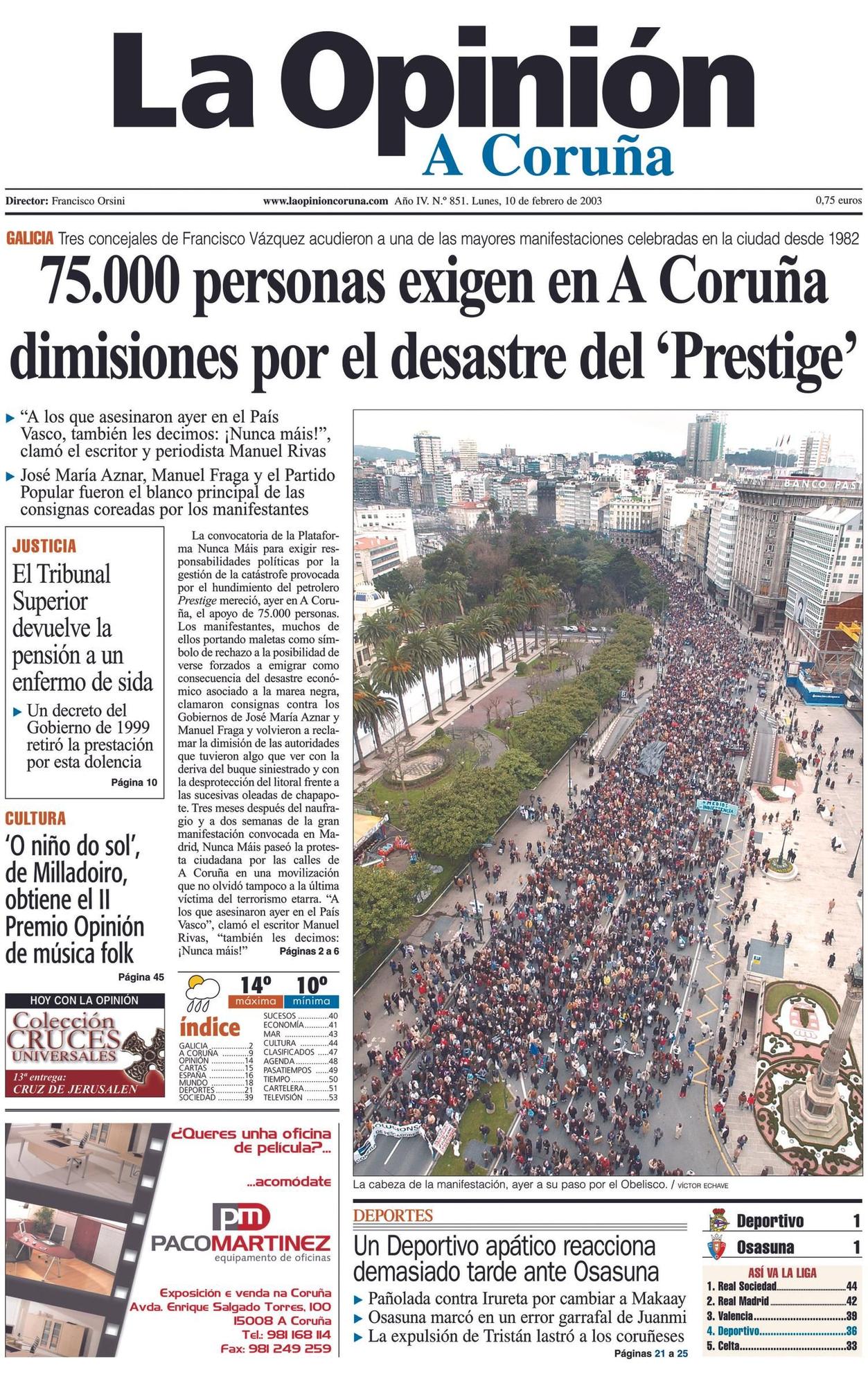 Las portadas destacadas de LA OPINIÓN en sus 25 años que puedes encontrar en la exposición de La Marina