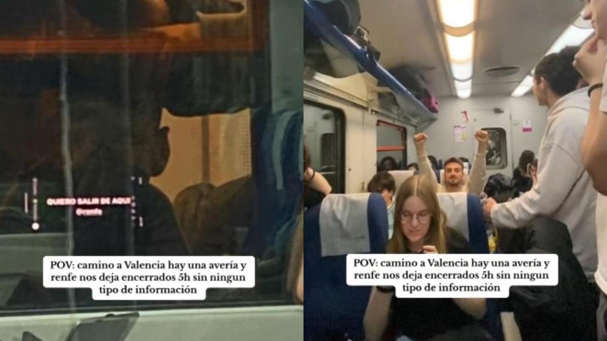 Se quedan encerrados en un tren camino a València en Fallas.
