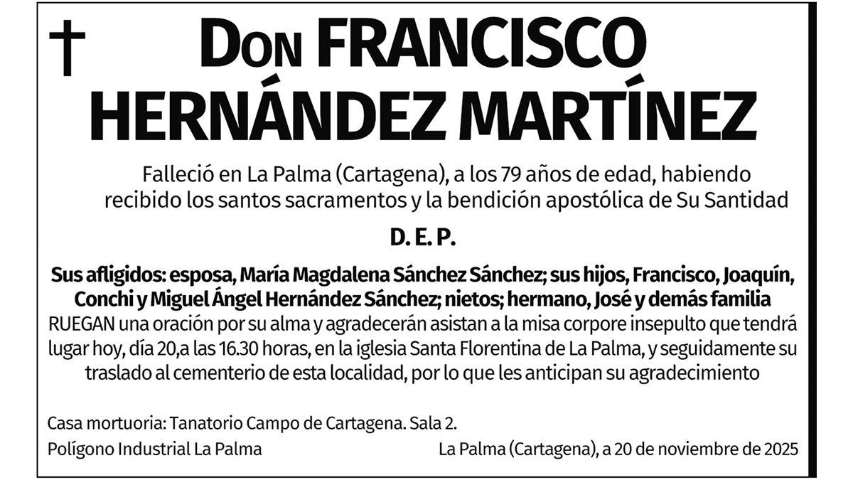 D. Francisco Hernández Martínez