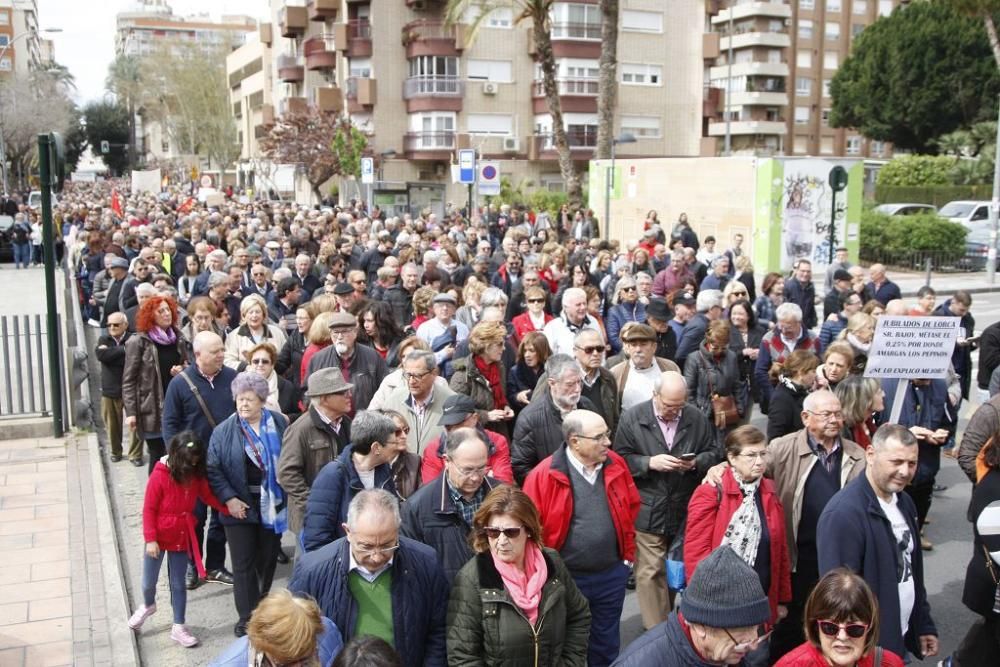 Manifestación por unas pensiones dignas en Murcia