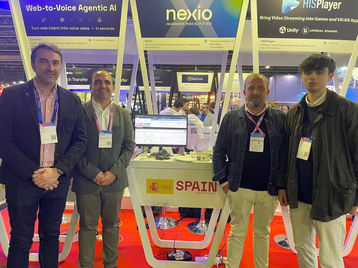 La plantilla de Nexio, presente en el Mobile World Congress de Barcelona, esta semana.