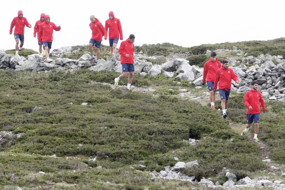 El Sporting entrena en Pajares