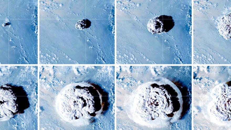 La erupción del Hunga Tonga generó una "bomba de agua" que intensificó la radiación infrarroja, revela un estudio