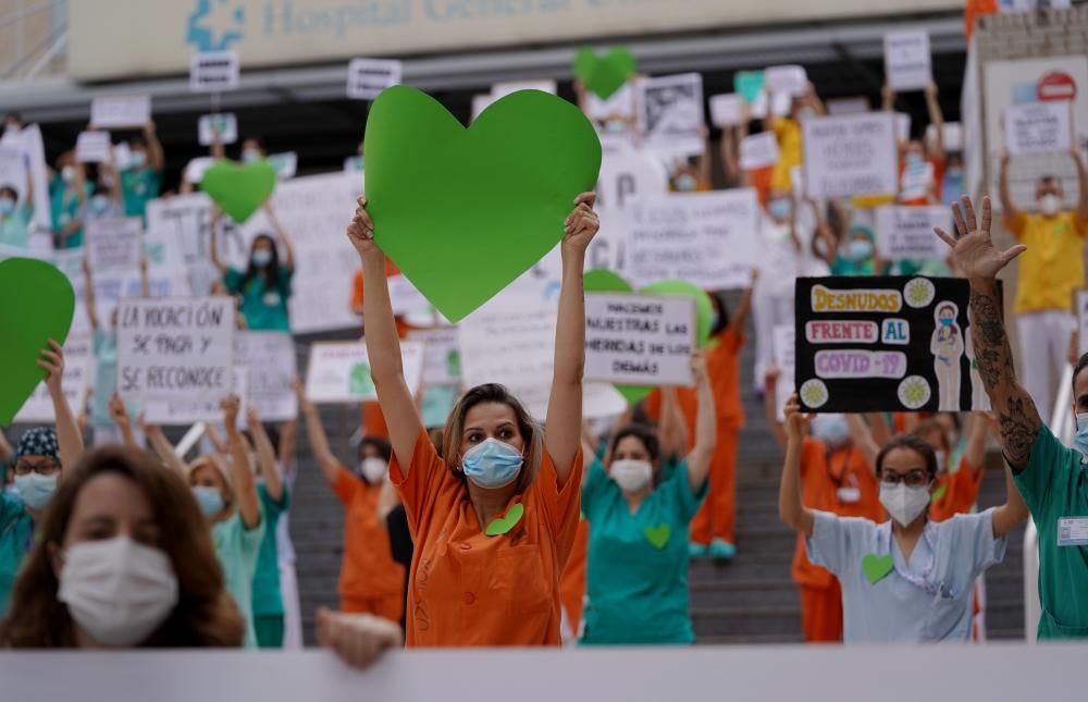 Protesta de sanitarios contra las privatizaciones.