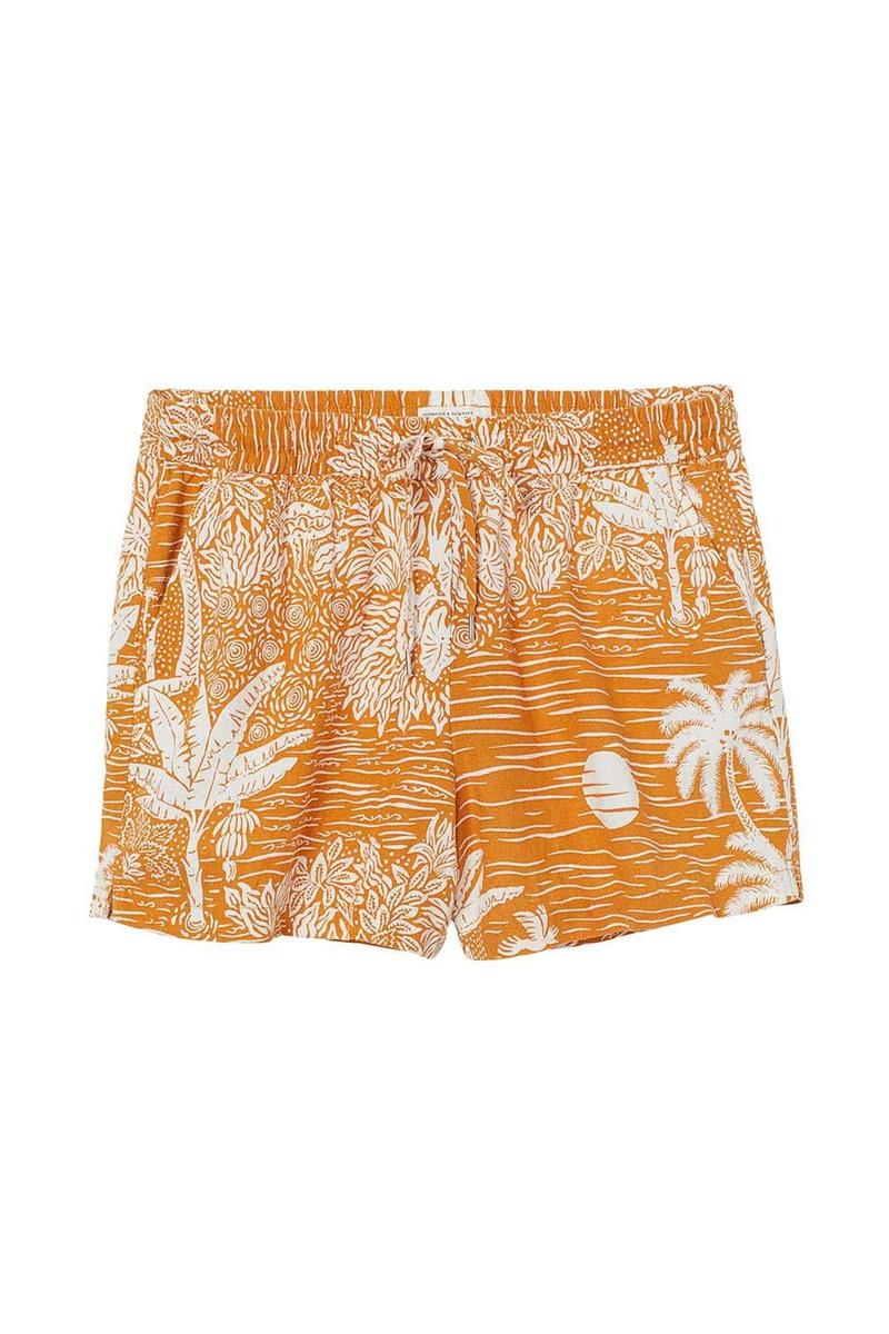 Shorts en color amarillo azafrán y palmeras de H&amp;M