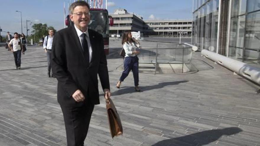 El presidente de la Generalitat, Ximo Puig, en una imagen tomada el martes en Luxemburgo .