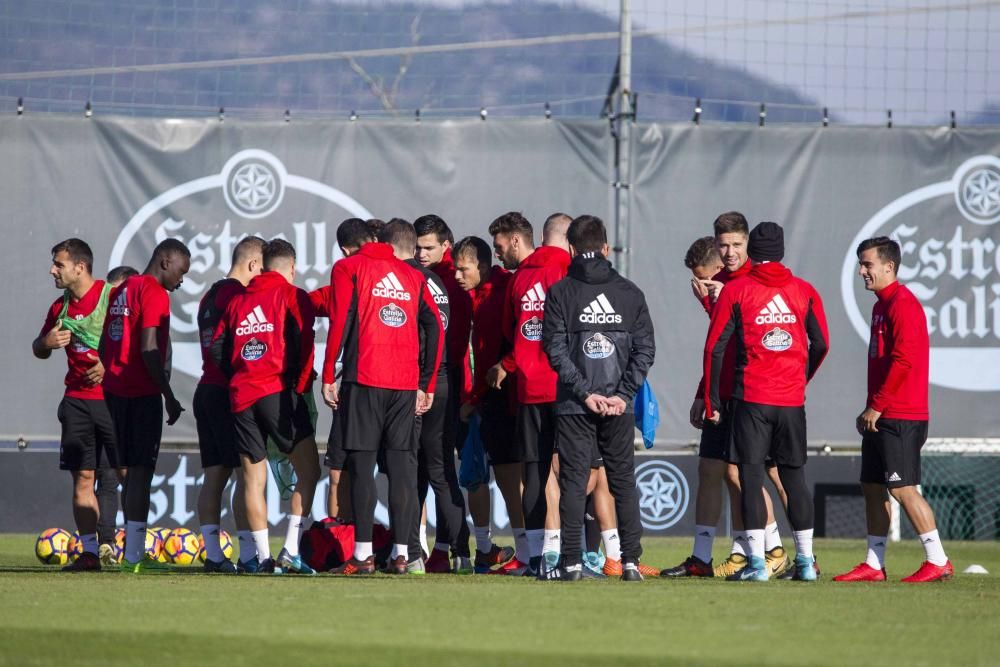 Entrenamiento del Celta a puerta cerrada