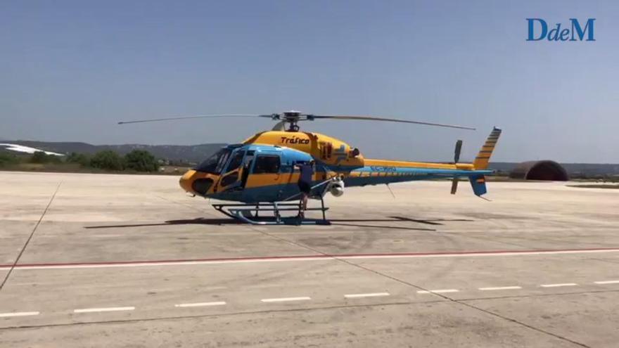 Tráfico presenta el helicóptero que vigilará las carreteras de Mallorca