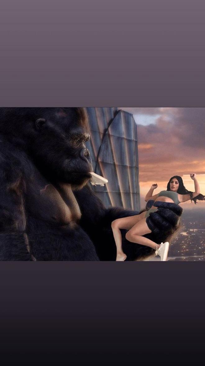 Meme de Kim Kardashian atrapada por King Kong