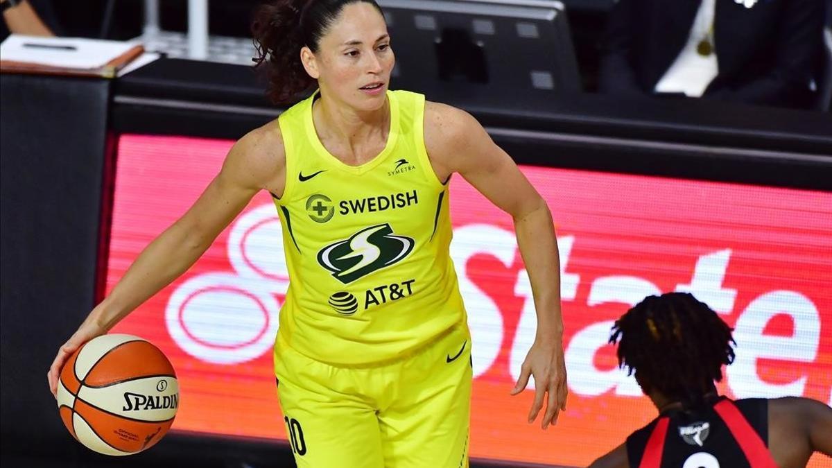 Sue Bird, en acción durante la final de la WNBA femenina