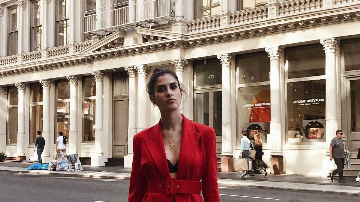 María Turiel en Manhattan durante la Semana de la Moda de Nueva York