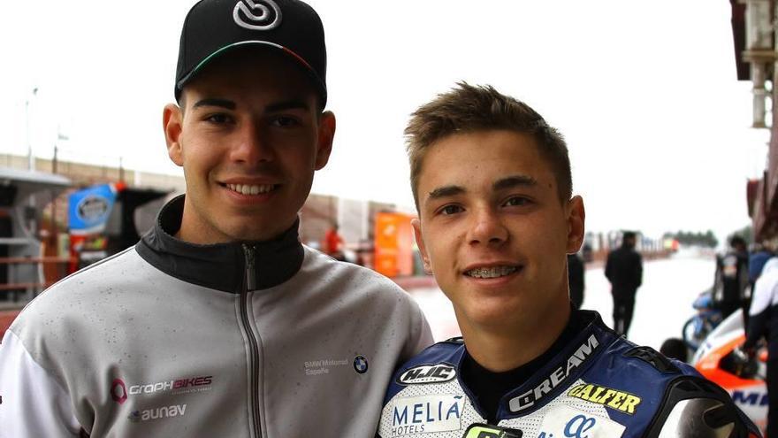 Augusto Fernández y Joan Uviña, ayer en el Circuito de Albacete.