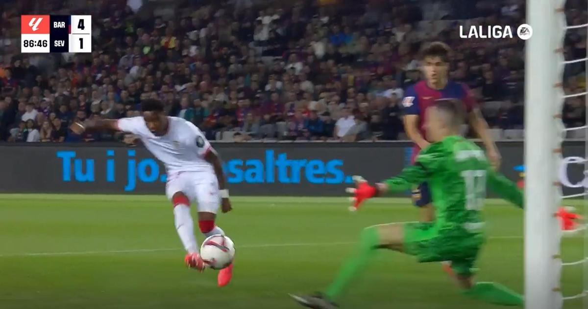 El 4-1 del FC Barcelona en el FC Barcelona 5 - 1 Sevilla FC de la jornada 10 de LaLiga EA Sports