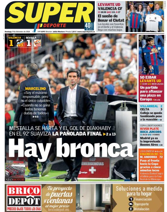 Portada SUPERDEPORTE domingo 9 diciembre 2018