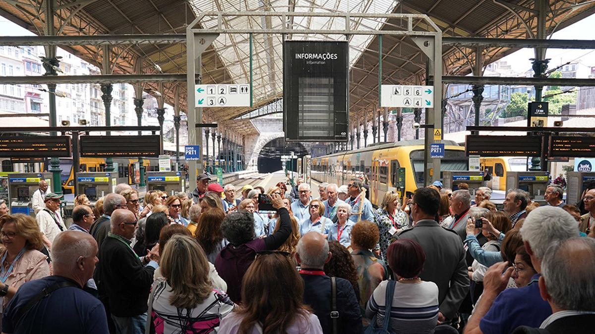Estación de tren de Braga en la celebración del 150º aniversario de la llegada del ferrocarril