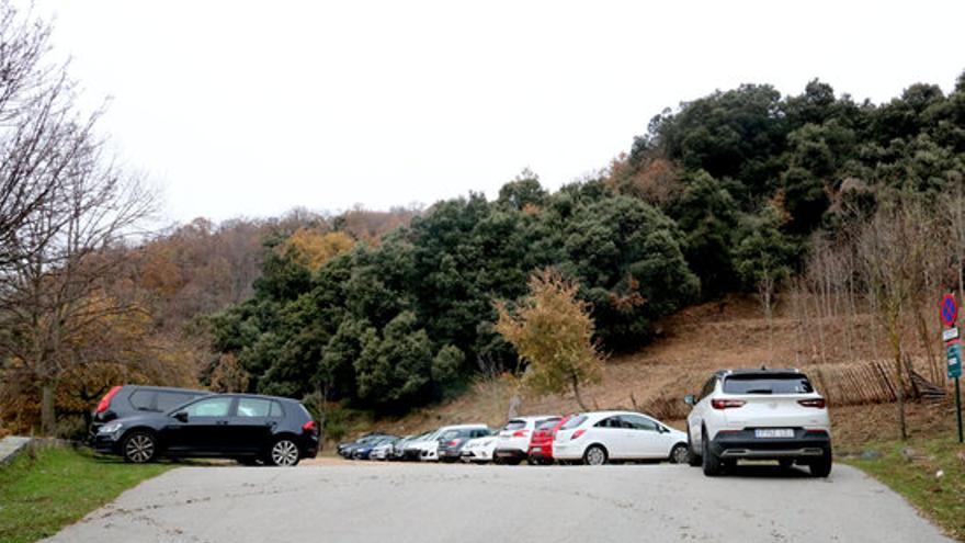 Gran pla general d&#039;un aparcament del Parc Natural del Montseny