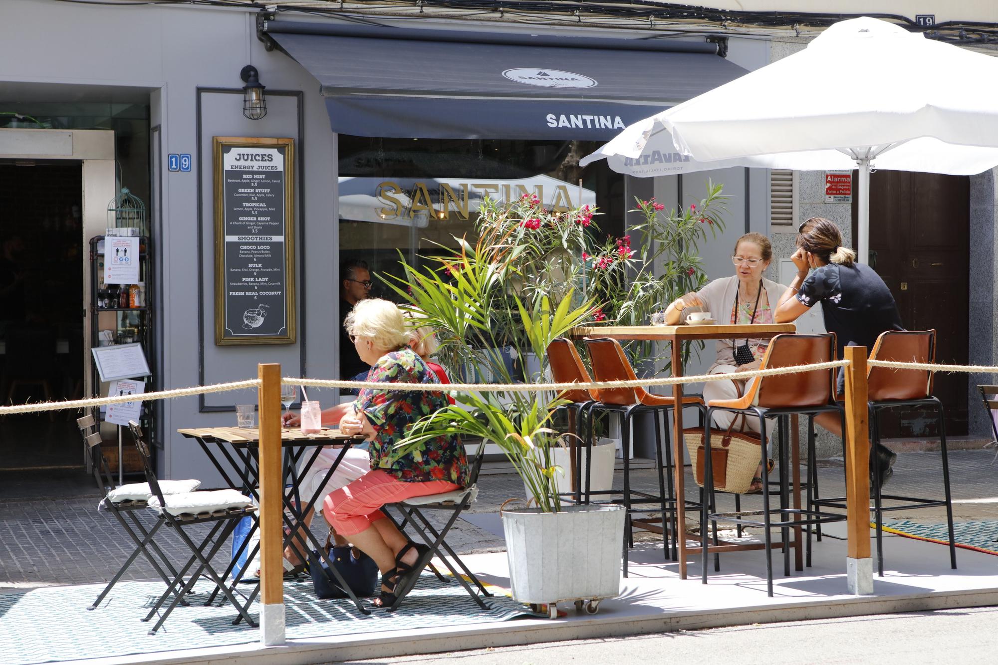 Erinnerung an die Corona-Terrassen in Palma