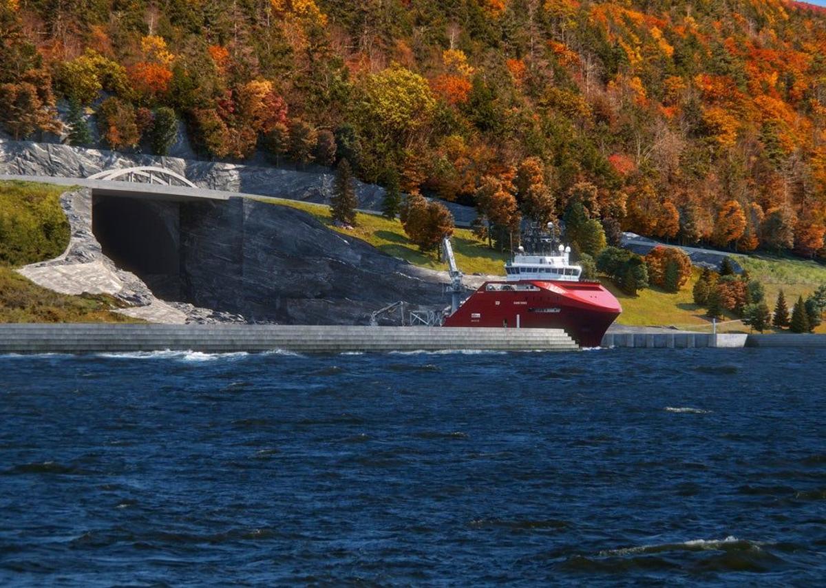 Túnel Noruega grandes barcos