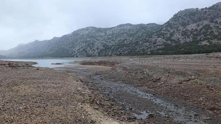 Imagen de la situación de uno de los embalses de la Serra hace dos semanas.