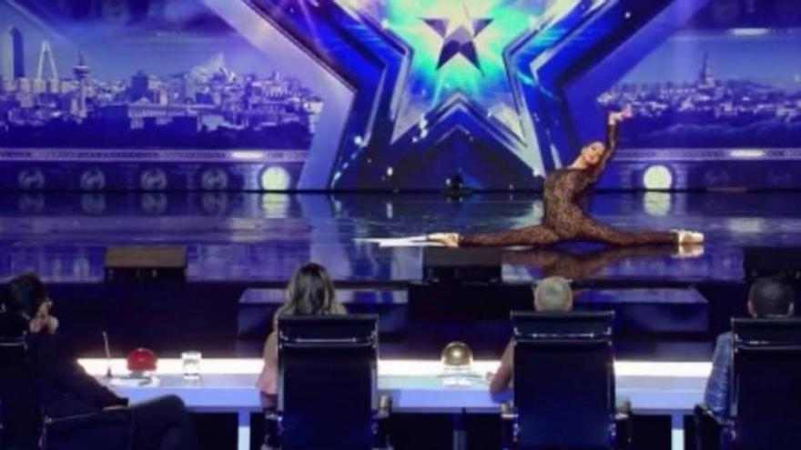 Momento de la actuación de la ovetense Lucía Álvarez en &quot;Got Talent&quot;, de Telecinco