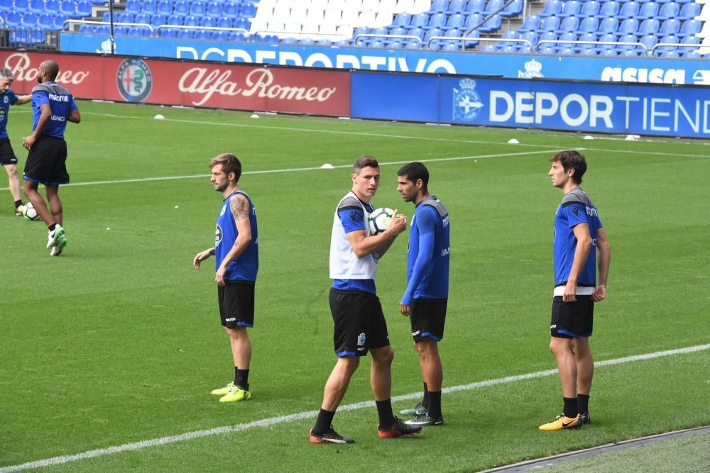 Último entrenamiento del Dépor antes del Madrid