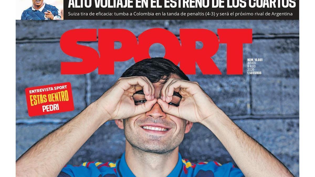 La portada de SPORT de hoy, jueves 9 de julio de 2026