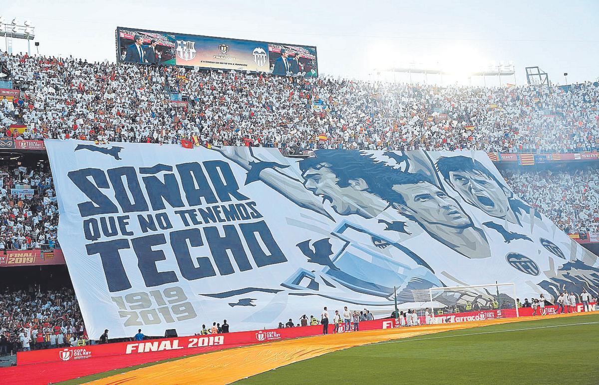 El imponente mosaico realizado por Jorge "Lawerta" para la final contra el Barcelona.