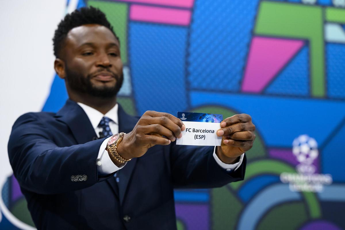 Una imagen del sorteo de la Champions