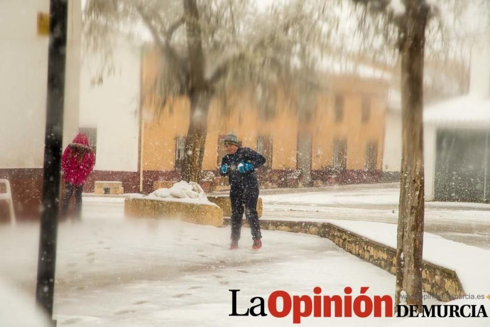 Nieve en las pedanías altas del Noroeste