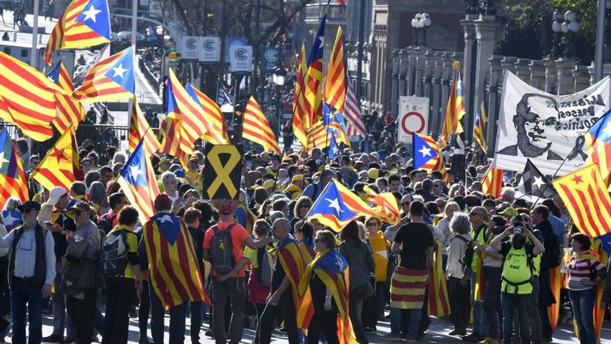 Manifestación del independentismo catalán en Madrid