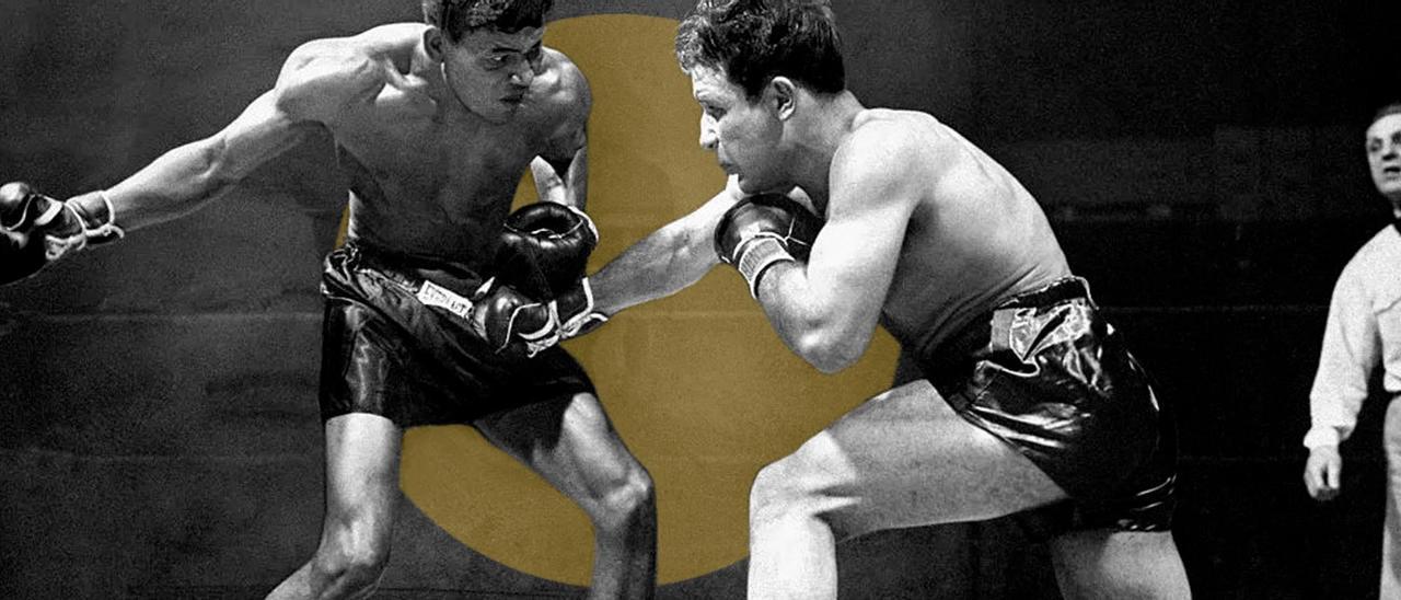 Robinson y LaMotta durante el combate de 1951.