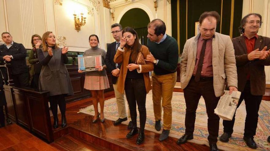 Una joven se emocionó al hablar en defensa del Rallye ante los diputados del PP. // Gustavo Santos