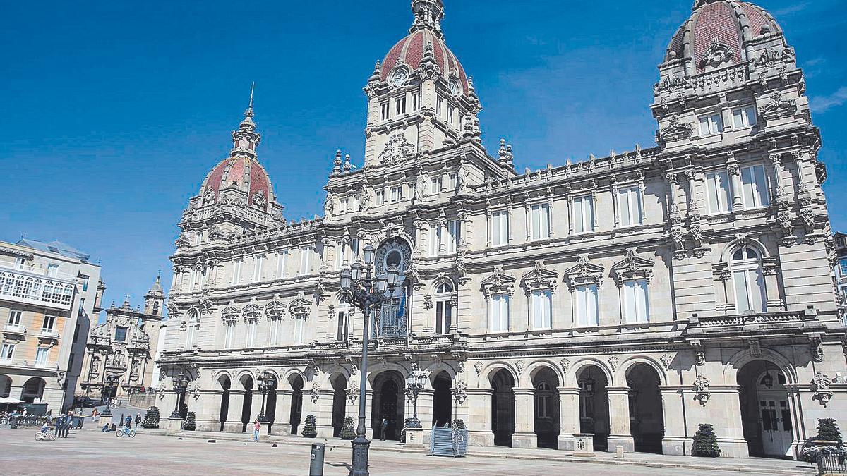 Fachada del Palacio Municipal de María Pita, sede del Ayuntamiento de A Coruña.