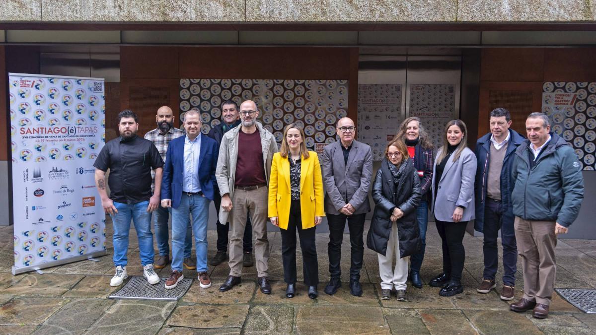 Parte del equipo organizador del concurso culinario 'Santiago(é)Tapas'
