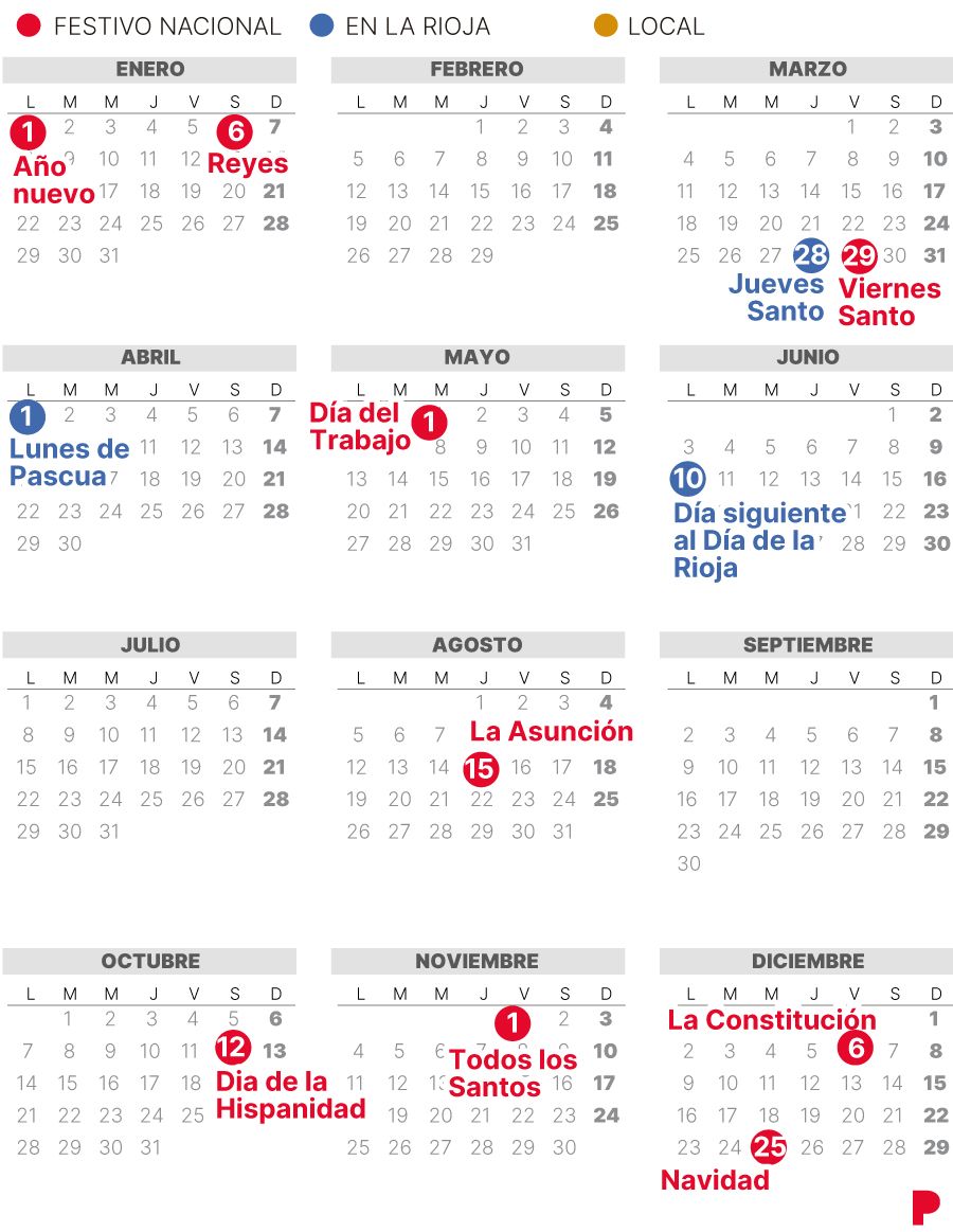 Calendario Laboral LaRioja 2024