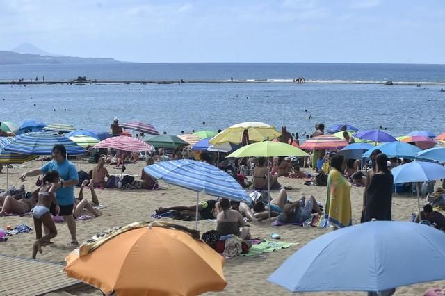 Día de playa en Las Canteras, agosto 2017