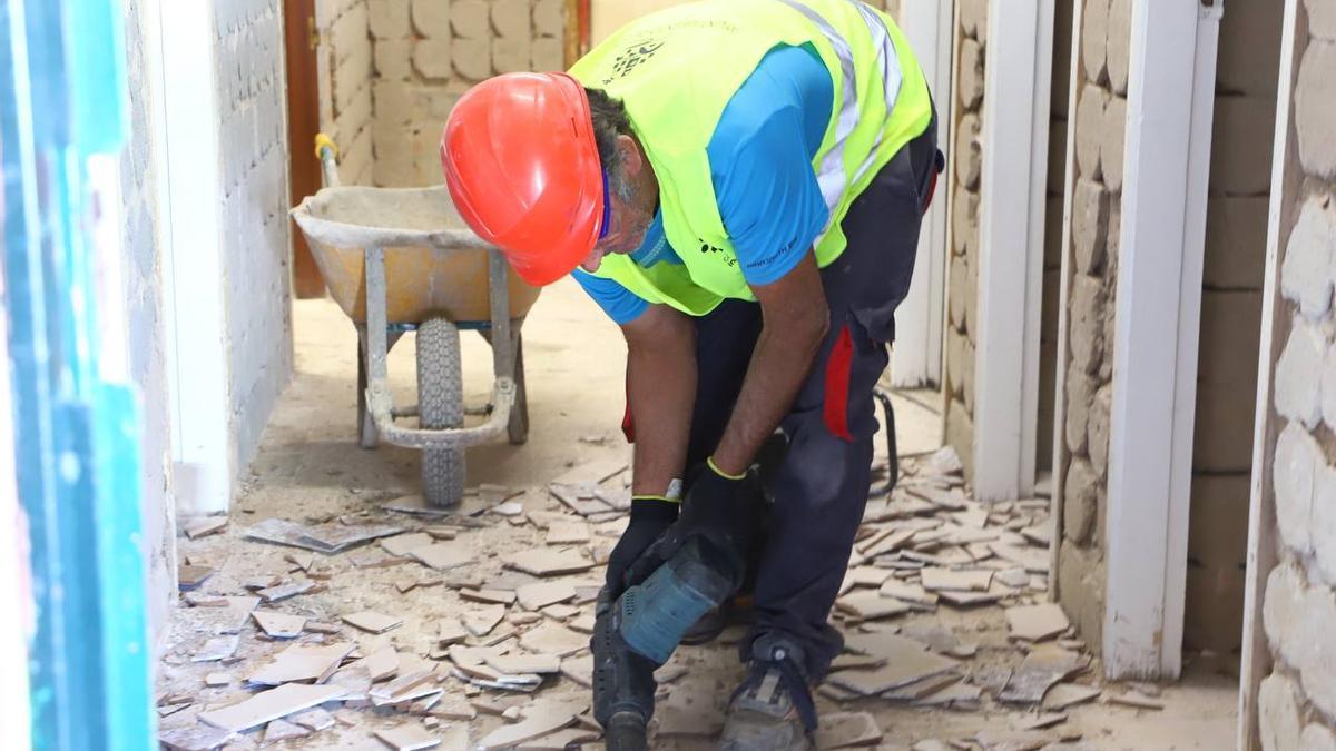 Obras en el colegio Pablo García Baena.