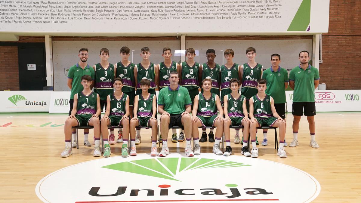 Plantilla de Unicaja Andalucía para la Minicopa Endesa.